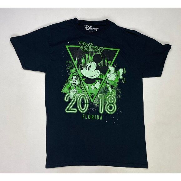 Walt Disney World 2018 Mickey Mouse Graphic T-shirt Men Medium Black - Picture 1 of 5
